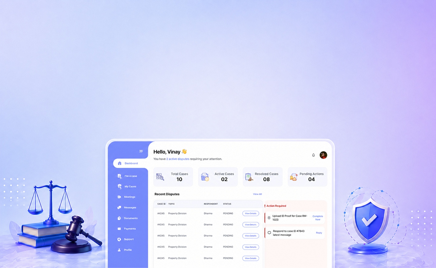 RaaziMarzi case dashboard preview